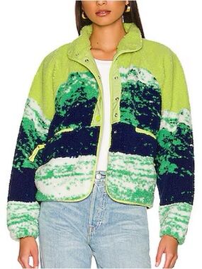 FP Movement Rocky Ridge hit the slopes Jacket in Mountain Scene size xs
